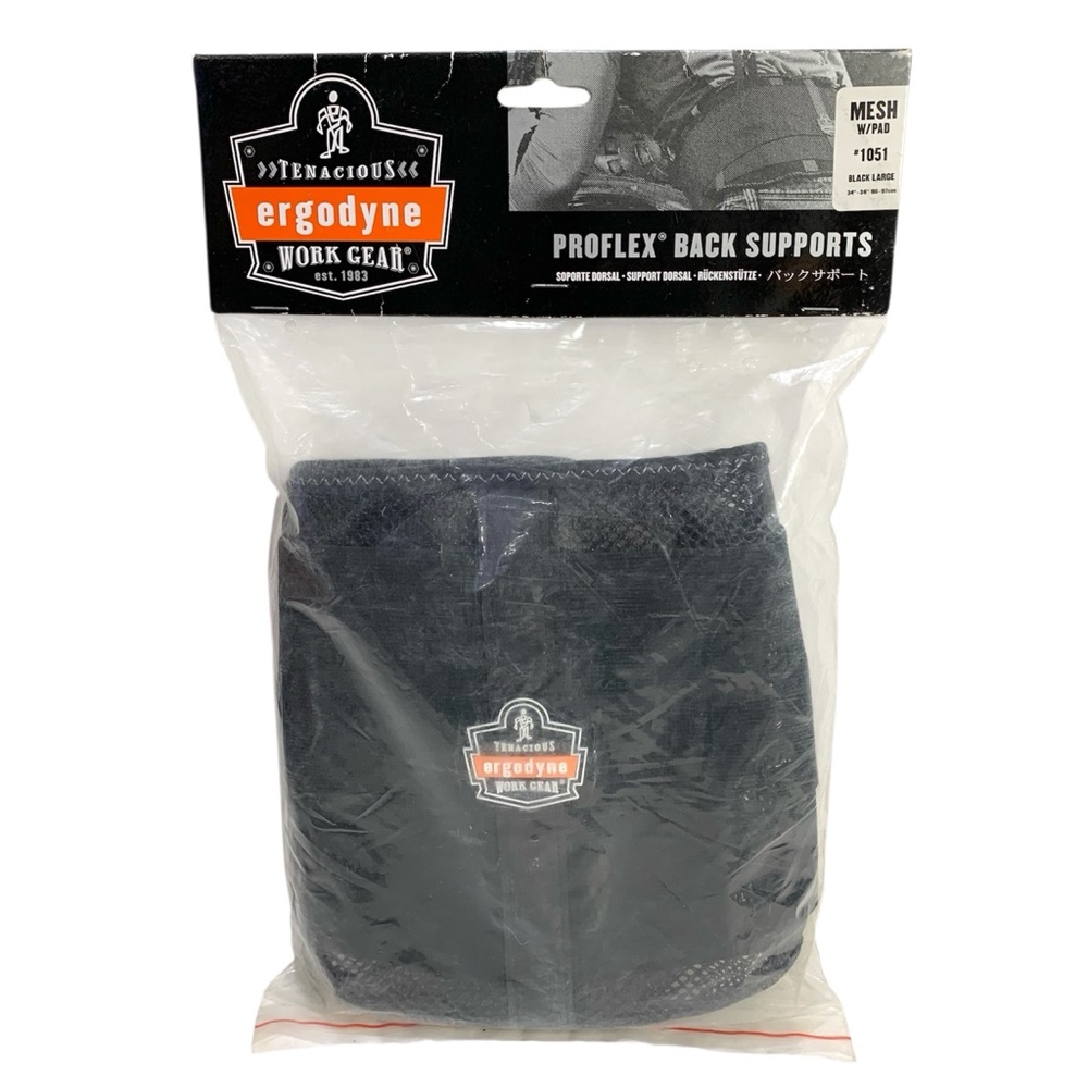 Tenacious Ergodyne Work Gear Proflex Back Supports Black Large 34” - 38” NEW - Picture 3 of 5